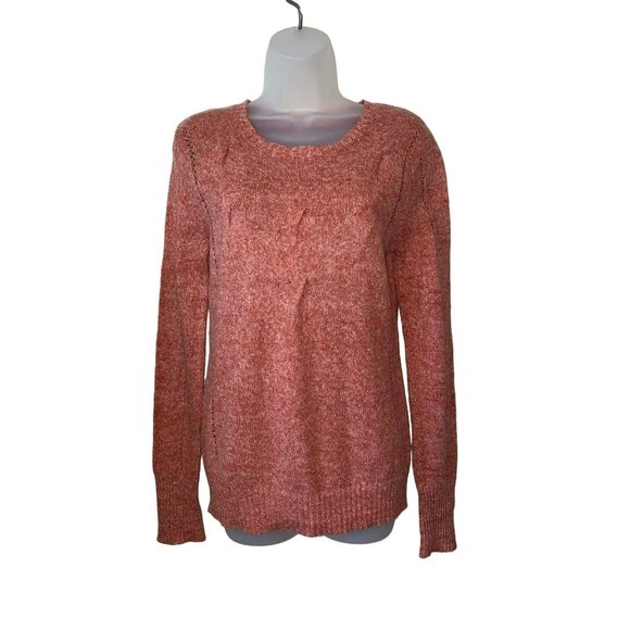 Prana Womens Knit Wool Blend Sweater Large Medium Fit Rust Red Soft & Warm - Picture 2 of 8